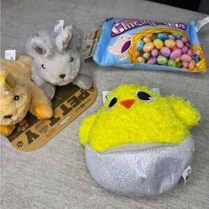 🐶🐣 Easter Dog Toy Bundle – Plush Toys & Squeaky Treat Bag NWT 🐾